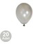 5 Inch Mini Gümüş Metalik Balon 20 Adet 1