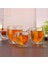 Neskafe Çay Fincanı Çift Cidarlı Cam Kupa 250 ml Kulplu Cam Bardak 3 Adet 2037 5