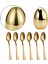 Çelik 6 Parça Gold Yumurta Tatlı Kaşık Set CIN612SR 2