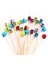 Ben Stil Tek Kullanımlık Bambu Kafatası Çöp Şiş Meyve Tatlı Kek Işareti Kokteyl Çubukları Sevimli Yiyecek Çubukları Büfe Cupcake Toppers Parti (Yurt Dışından) 4