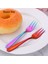 Pembe Tarzı Alıcı Yıldız Sıcak 5.39'' Paslanmaz Çelik Çay Çatal Seti Metal Üç Dişli Yiyecek Pasta Çatalı Yemek Takımı Parti Restoran Için (Yurt Dışından) 3