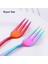 Pembe Tarzı Alıcı Yıldız Sıcak 5.39'' Paslanmaz Çelik Çay Çatal Seti Metal Üç Dişli Yiyecek Pasta Çatalı Yemek Takımı Parti Restoran Için (Yurt Dışından) 4