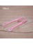 Pembe-30 Adet Tarzı Tek Kullanımlık Plastik Catering Çatallar Meyve Çubuğu Parmak Yiyecek Seçici Plastik Meyve Çatalı Düğün Doğum Günü Parti Pasta Yiyecek Çatalları (Yurt Dışından) 1