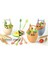Mavi Stil Biyoayrışık Meyve Çatalı Kova Yaprak Şekilli Atıştırmalık Çatal Salata Sebze Mangal Çocuklar Bento Aksesuarları (Yurt Dışından) 5