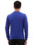 Erkek Saks Renk Mare Jaker Kumaş Bisiklet Yaka Uzun Kol Gögüste Şerit Nakış Sweatshirt - 7657 2