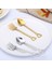 Kaşık-Rosegold Tarzı Yaratıcı Tatlı Kaşığı Paslanmaz Çelik Kahve Karıştırma Kaşığı Kürek Çatal Meyve Çatalı Gül Altın Paslanmaz Çelik Meyve Çatalı (Yurt Dışından) 4