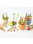 Turuncu Tarzı Organik Meyve Çatal Seti Buğday Sapı Yapraklar Çöl Çatalı Salata Sebze Bbq Parti Kokteyl Çatalı Picks Masa Dekoru (Yurt Dışından) 5