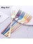 Gümüş-4pcs Tarzı Çelik Kore Gökkuşağı Pasta Çatalı Meyve Çatalı Yemek Salata Çatalı Masaüstü Altın Tatlı Çatal Otel Parti Mutfak Aracı (Yurt Dışından) 4