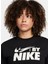 Siyah Kadın Bisiklet Yaka T-Shirt FZ4635-010-W Nsw Crop Tee Gls Beden: M 3
