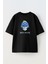 Unisex Siyah Oversize Pamuk Megadeath Kurukafa Gülücük Baskılı Örme T-Shirt 1