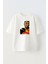 Unisex Beyaz Oversize Pamuk Muhammed Ali Süperman Baskılı Örme T-Shirt 1