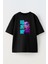 Unisex Siyah Oversize Pamuk Japon Korsan Kadın Baskılı Örme T-Shirt 1