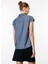 Rahat Gömlek Yaka Indigo Kadın Denim Gömlek DT10549 3
