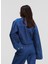Koyu Mavi Kadın Denim Ceket 241W1422 4