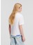 Yuvarlak Yaka Baskılı Beyaz Kadın T-Shirt 241J1714 4