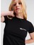 Yuvarlak Yaka Düz Siyah Kadın T-Shirt 241J1700 3