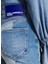 Yüksek Bel Normal Mavi Kadın Denim Şort 241J1119 3