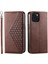 IPhone 15 Için Flip Case Standı Eşkenar Dörtgen Şekli Cüzdan El Kayışı Günlük Kullanım (Yurt Dışından) 1