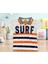 Erkek Çocuk Surf Baskılı Çizgili Polo Yaka Slim T-Shirt Beyaz 1
