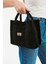 Siyah Kanvas Tote Çanta | 25X20X10 5