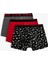 3'lü Boxer Seti Kuru Kafa Baskılı Çok Renkli Pamuklu 1