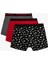3'lü Boxer Seti Kuru Kafa Baskılı Çok Renkli Pamuklu 2