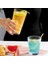 Yeni Tasarım Cam Çizgili Meşrubat, Latte, Su, Nescafe Bardağı 300 ml - 4 Adet - 2440 2