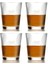Yeni Tasarım Cam Çizgili Meşrubat, Latte, Su, Nescafe Bardağı 300 ml - 4 Adet - 2440 4