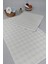 Modern Bubble Yıkanabilir Kaymaz Peluş Banyo Paspası Halısı 2'li Klozet Takımı 60X100-50X60CM Krem 3