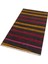 Sarı Kırmızı Rengi Çizgili Deesn Vintage Kilim 3