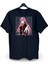 Zero Two Darling Baskılı Loose Fit Bisiklet Yaka Tişört Siyah 1