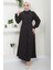 Boncuklu Sofia Elbise Siyah Hm2476 3