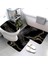 6866AE-DD Stili 40X60CM Siyah Mermer Banyo Paspasları Altın Gri Çizgiler Yaratıcı Soyut Geometrik Sanat Ev Ets Banyo Kapısı Halı Kaymaz Tuvalet Kapağı Mat (Yurt Dışından) 4