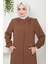Kapüşonlu Fermuarlı Camel Ferace HM2052 2