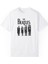 Unisex The Beatles Baskılı Beyaz Basic T-Shirt 1