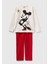 Kız Çocuk Krem Mickey Baskılı Pijama Takımı 1