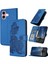 IPhone 16 Için Flip Case Kart Yuvası Standı Pu Deri ile Folio Kitap Çevirin (Yurt Dışından) 1