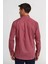 Regular Fit Yarım İtalyan Yaka İnce Çizgili Bordo Erkek Gömlek GMCZG0922300100_D25 2