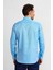 Regular Fit Paşa Yaka Düğmeli Koyu Mavi Erkek Gömlek GMOK3PS22400001_D36 2