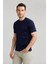 Süprem Kumaş O Yaka Lacivert Erkek T-Shirt TSNOS24Y24101_D39 3