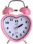 Pembe Kalp Şekli Çan Çalar Saat Hiçbir Geçiyor Sessiz Gece Lambası Çocuklar Kızlar Için Zaman Saatleri Yatak Odası Erteleme Uyandırma Saatleri Hediye Kaynağı (Yurt Dışından) 1