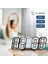 Beyaz-Beyaz LED 3D Dijital LED Çalar Saat Duvar Masa Saatleri Sıcaklık/takvim/3 Parlaklık Seviyesi Gece Lambası Çok Fonksiyonlu (Yurt Dışından) 3