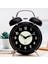 3 Inç Yeşil Sessiz Tik Takmayan Analog Kuvars 4 Inç Pil ile Çalışan Çift Zil Yüksek Sesli Çalar Saat Arka Aydınlatmalı Yatak Odası Saati Dijital (Yurt Dışından) 3