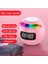 Pembe Dijital LED Çalar Saat Tf/fm Radyo Bluetooth Hoparlör Yuvarlak Başucu Gece Lambası Renkli Işık Müzik Çalar Ev Masa Saati (Yurt Dışından) 1