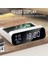 Siyah 3-In-1 Kablosuz Şarj Cihazı Çalar Saat Zaman LED Işık Termometre Kulaklık Telefon Şarj Cihazı 15W Hızlı Şarj Dock Istasyonu Telefon Için (Yurt Dışından) 2