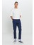 Erkek Lacivert Ekstra Slim Fit Dar Kesim Kargo Cepli Pamuklu Esnek Pantolon 4