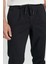 Erkek Siyah Comfort Fit Rahat Kesim Yan Cepli Pantolon 3