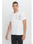 Erkek Ekru Standart Fit Normal Kesim %100 Pamuk Yumuşak Dokulu Baskılı Bisiklet Yaka Tişört 4