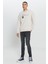 Harvard Lisanslı 3 İplik Pamuklu Oversize Fit Bol Kesim Erkek Açık Bej Bisiklet Yaka Sweatshirt 2