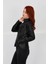 Kadın Deri Mont Fit Hakim Yaka 102822 4